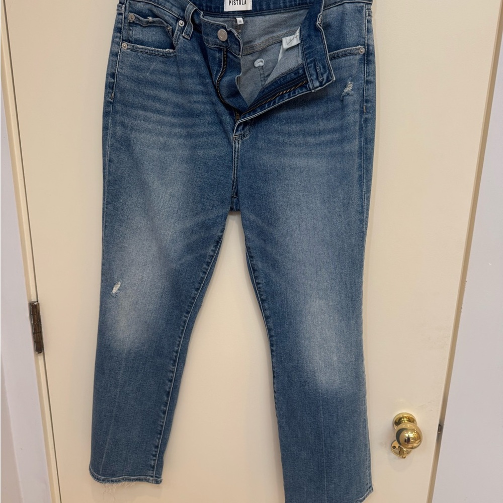 Pistola Blue Denim Jeans cropped
